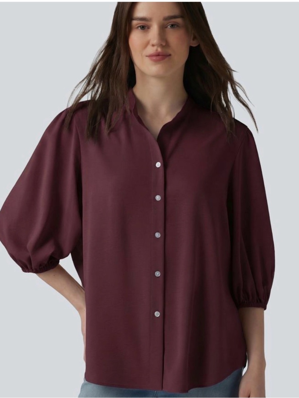 Halara NWT 3/4 Puff Sleeve Casual Shirt Size Medium